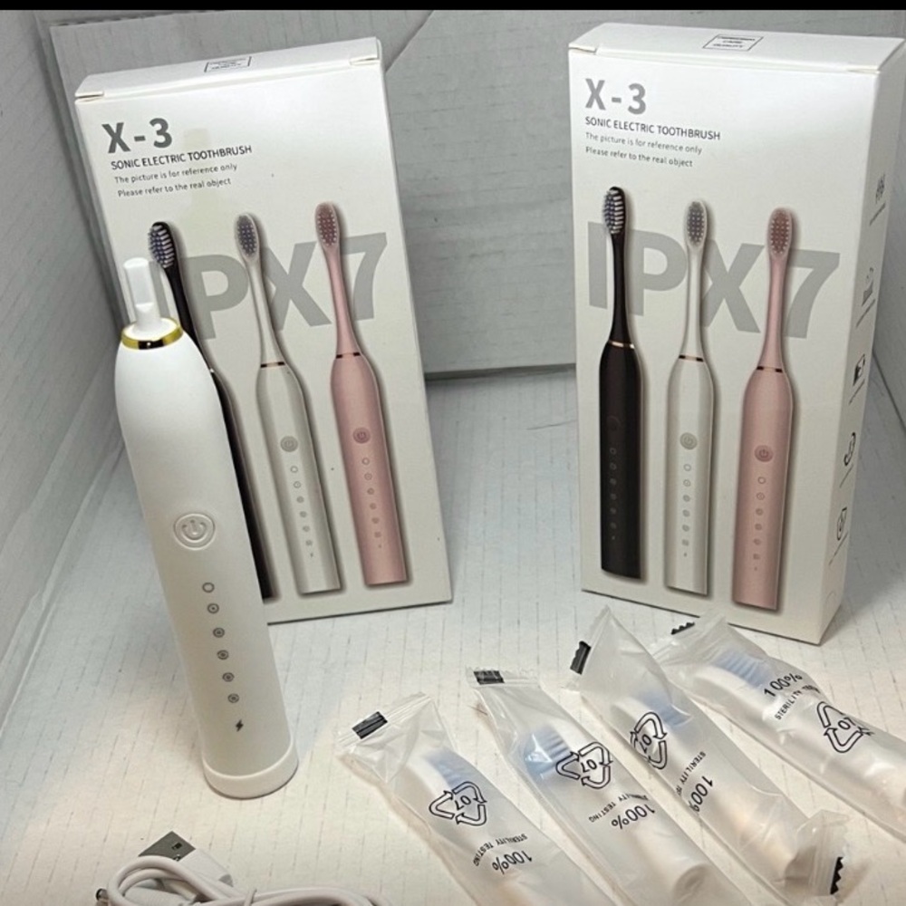X-3 Sonic Electric Toothbrush - White or Black